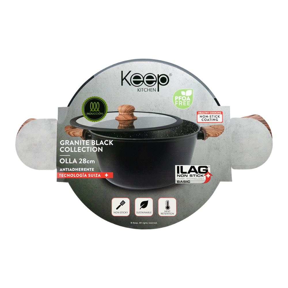 Olla Granito Antiadherente Granite Line 28 cm Keep