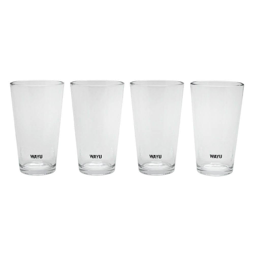 Set 4 Vasos Vidrio 475 ml Wayu