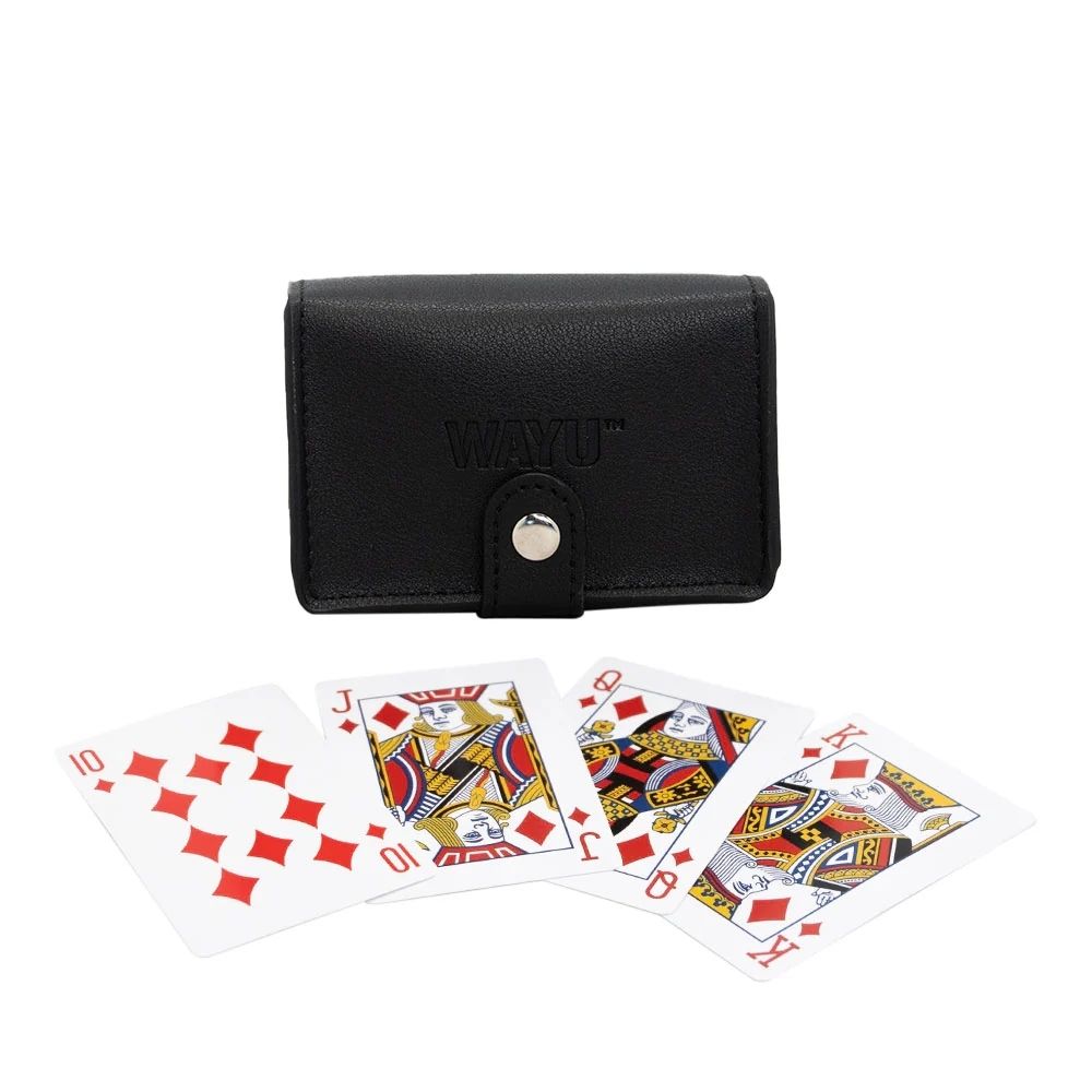 Juego De Naipes Estuche Cuero Vegano Wayu