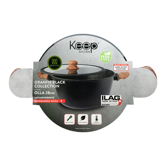 Olla Granito Antiadherente Granite Line 28 cm Keep