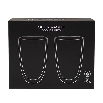Set 2 Vasos Latte Doble Pared 473ml Glasso