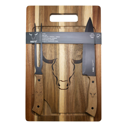 Set Tabla Cuchillo Tenedor Prm Wayu