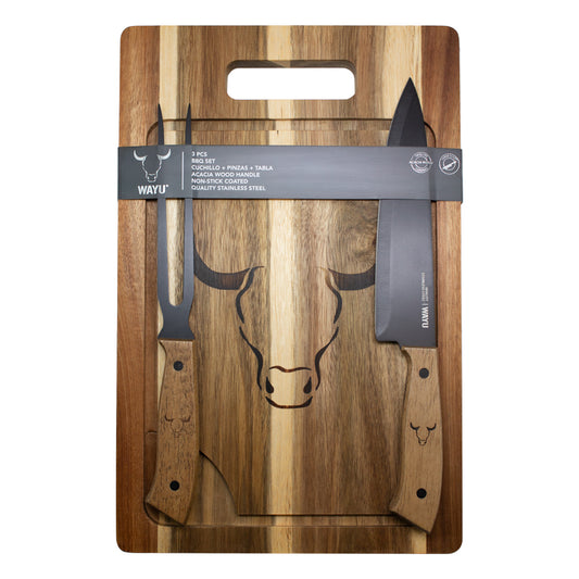 Set Tabla Cuchillo Tenedor Prm Wayu