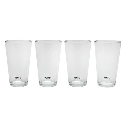 Set 4 Vasos Vidrio 475 ml Wayu