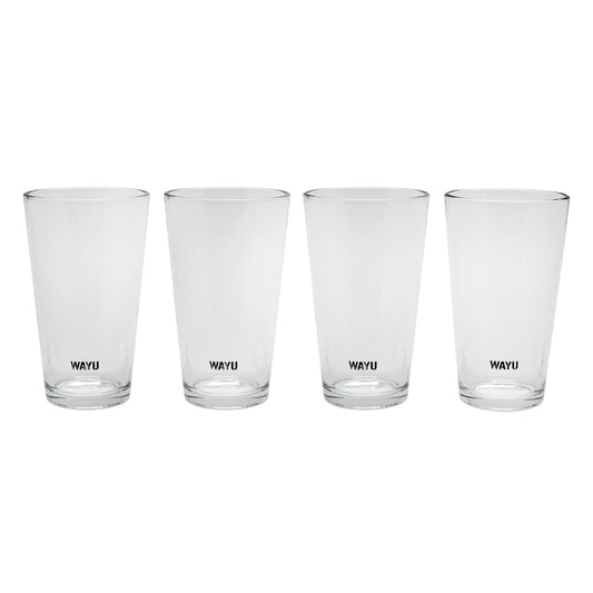 Set 4 Vasos Vidrio 475 ml Wayu