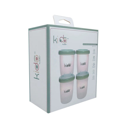 Set 4 Vasos PP de Almacenamiento 180ml Kido