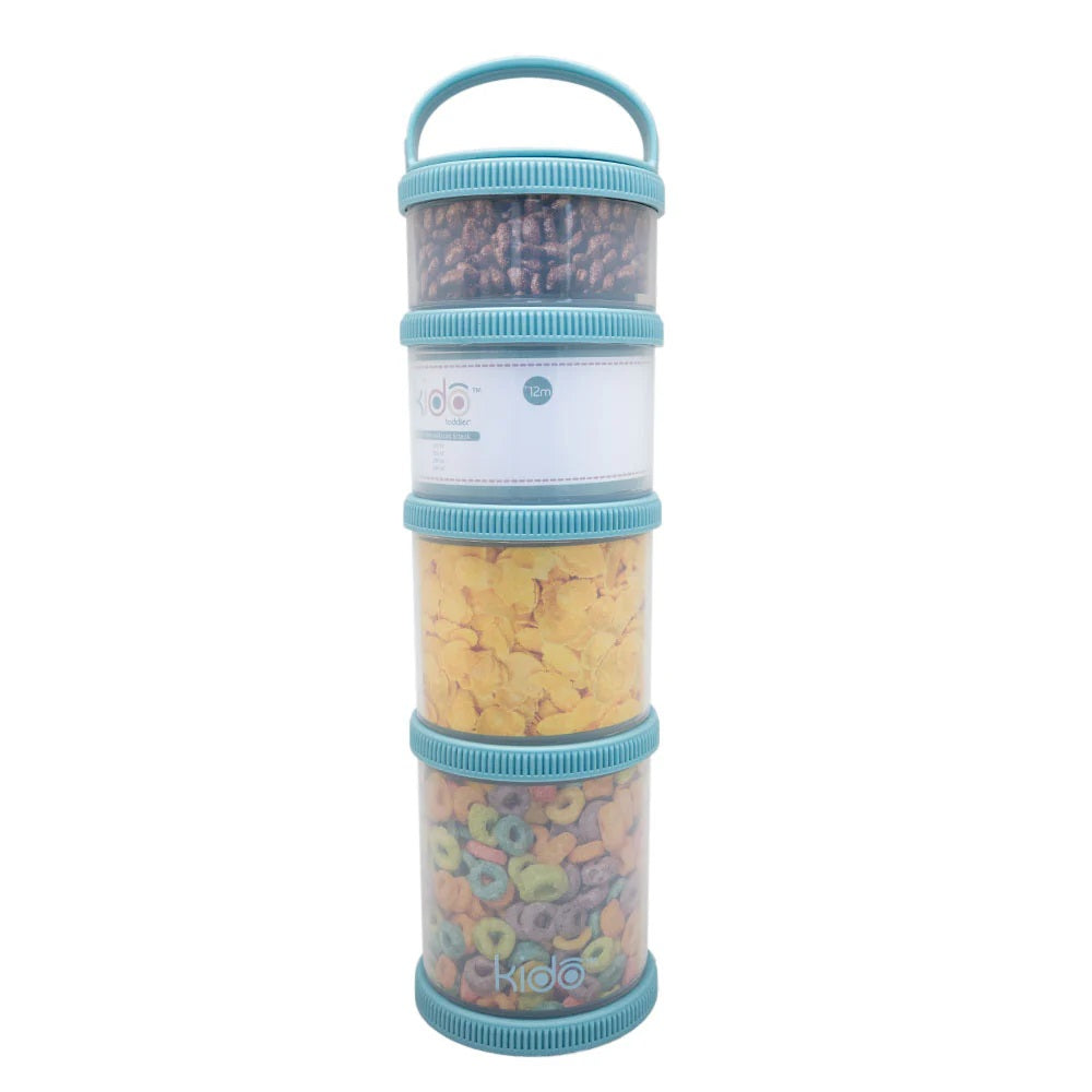 Set 4 Herméticos Snack Volumen: 120ml 180ml 230ml 290ml Kido