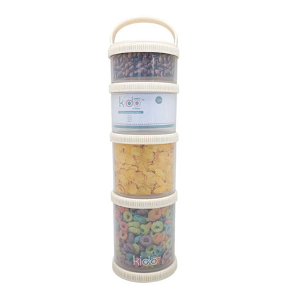 Set 4 Herméticos Snack Volumen: 120ml 180ml 230ml 290ml Kido