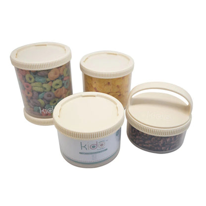Set 4 Herméticos Snack Volumen: 120ml 180ml 230ml 290ml Kido